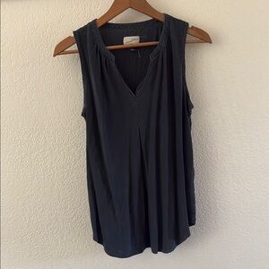 Women's Sleeveless Black Top